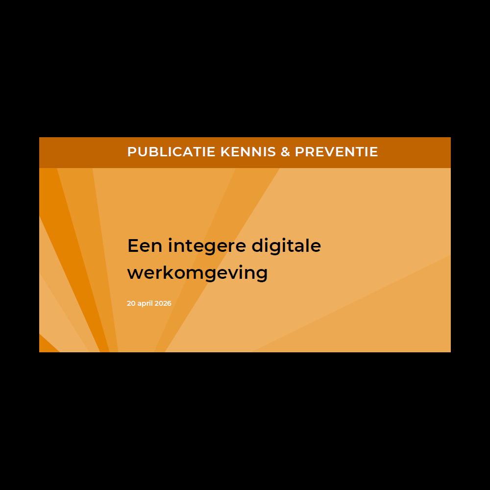 Brochure "Een integere digitale werkomgeving" - Huis voor Klokkenluiders