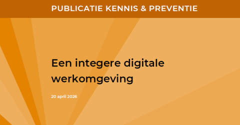 Brochure "Een integere digitale werkomgeving" - Huis voor Klokkenluiders